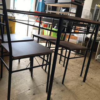 ダイニングテーブルセット　イス4脚　アイアンの画像