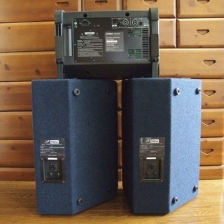 値下げしました! YAMAHA EMX212S高性能パワードミキサー＋NEUモニタースピーカーのセット　美品の画像
