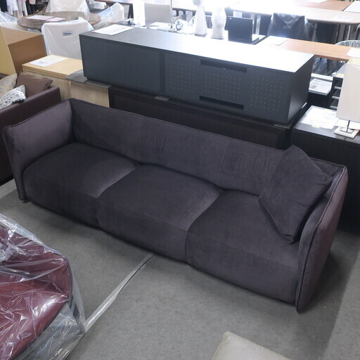 売り切れました【お新古市場】 お電話で3日間お取り置き可能！！  相合家具 KELLY W2250 3人掛けソファ  ブラック