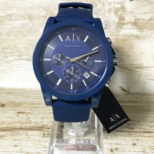 【新品】ARMANI アルマーニ メンズ腕時計 Exchange ブルーラバー