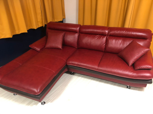 本革カウチソファー