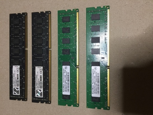 ★DDR3 PC3-12800 DDR3-1600 4GB 4枚セット 合計16GB 240pin デスクトップPC用メモリー 正常動作品★