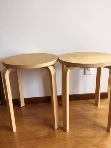 IKEA 丸椅子　2脚