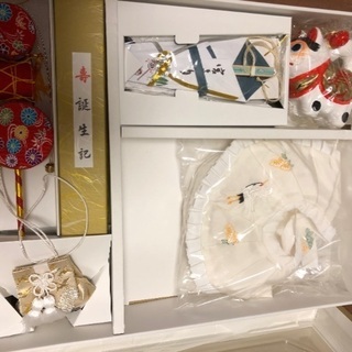 お宮参り　小物　男の子　一式　スタイ　帽子　7点セット