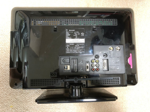 シャープ１９インチ２０１０年製　１千円