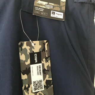 新品　[CQR] メンズ 紺色　カーゴパンツ ズボン パンツ [防汚・撥水] キャンプ 登山 アウトドア 作業着　サバゲーの画像