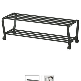 IKEA☆PORTIS ポルティス シューズラック, ブラック, 90 cmの画像
