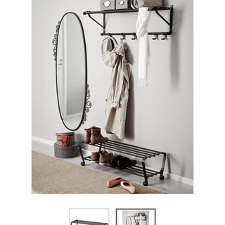 IKEA☆PORTIS ポルティス シューズラック, ブラック, 90 cmの画像