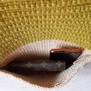 麻紐クラッチバックの画像