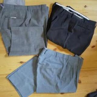 紳士用Lサイズ 夏秋スラックス6点、ジャケット2点セット、裏起毛ゆったりパンツ付きの画像