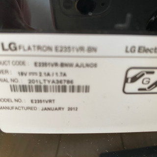 モニター23インチ　LG FLATRON E2351VRｰBNの画像