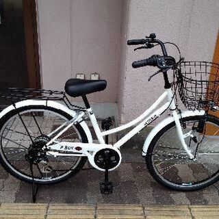 PETITBOY 24吋ジュニア自転車 外装6段/ホワイト