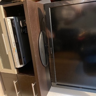 【セット売】ハードディスク内蔵　デジタルハイビジョン液晶テレビ TH-L32R2』『DVDレコーダーDMR-EX150』『テレビ台』の画像