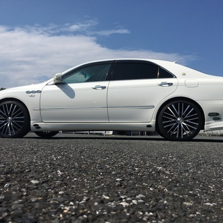 トヨタ クラウンアスリート3.5　本革シートETC電動シートTVナビ 禁煙車 B/C （パール）の画像