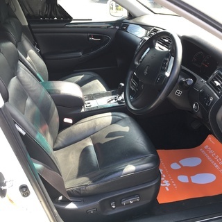 トヨタ クラウンアスリート3.5　本革シートETC電動シートTVナビ 禁煙車 B/C （パール）の画像