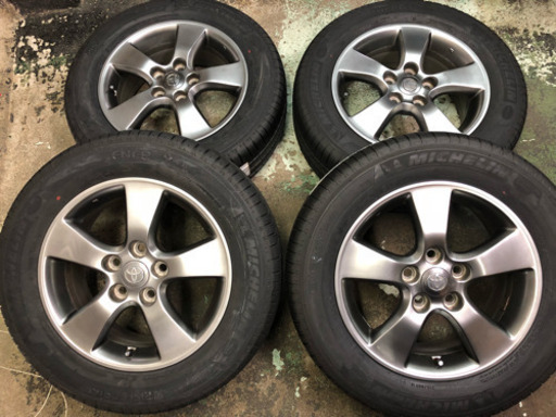 215/60R16・新品 夏タイヤ エスティマ純正アルミホイール ハイグロス セット
