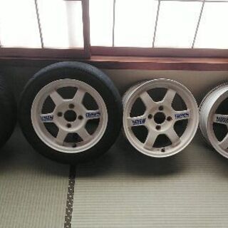 【期間限定！7月中まで！】レイズ　ｳﾞｫﾙｸﾚｰｼﾝｸﾞTE37・13インチアルミホイール+タイヤ2本&14インチホイールのみ2本セット(ビートサイズ。プロフ必読！)
