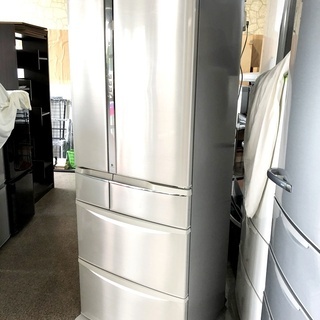 札幌近郊　送料無料　M◇Panasonic/455L パナソニックトップユニット冷蔵庫 NR-F455T-N(シャンパン) 2011年製