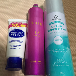 ヘアスプレー2本　ロゼッタこするジェル