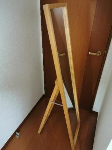 無印良品　パイン材ミラー