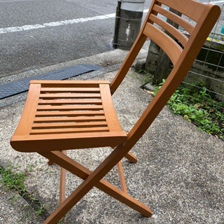 木製 折り畳み椅子の画像