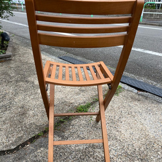 木製 折り畳み椅子の画像