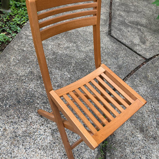 木製 折り畳み椅子の画像