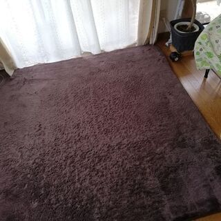 ☆ラグ　濃いブラウン☆1000円☆