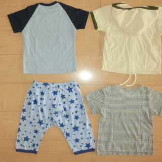 サイズ95 男の子 夏服４点セット 半袖Ｔシャツ,パジャマズボン他 の画像