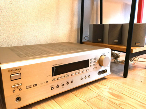 お家でプチ映画館気分になれますよ＊　5.1chホームシアターセット！　ONKYO tx-sa500 スピーカースタンド付き！