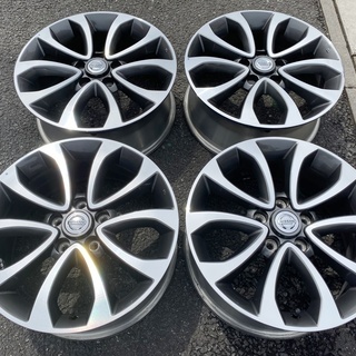 日産 ジューク 純正 中古 17インチ 7.0J+47 5穴 PCD114.3 新品 ピレリ P6 215/55R17 4本 夏タイヤ ティアナ NISSAN JUKE