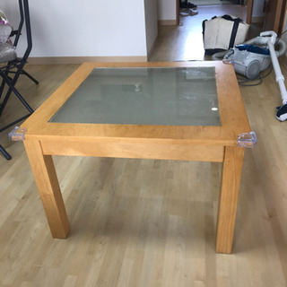 ◆コンパクトガラス天板センターテーブルの画像