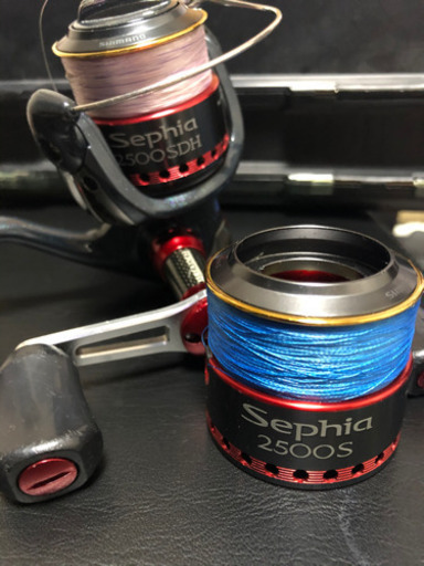 SHIMANO セフィア06、ブリーデンカスタムWハンドル、換えスプール付き。