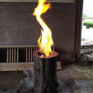 オオヤマザクラの丸大ストーブ「ウロケットーチ」。茨城県潮来市。