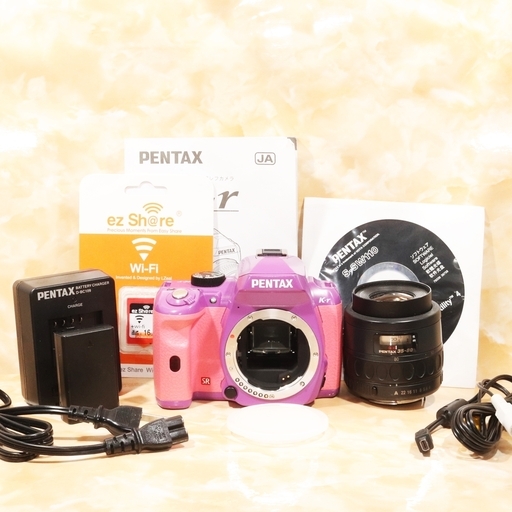 ◆希少レアピンク＆スマホ転送◆ペンタックス K-r レンズセット