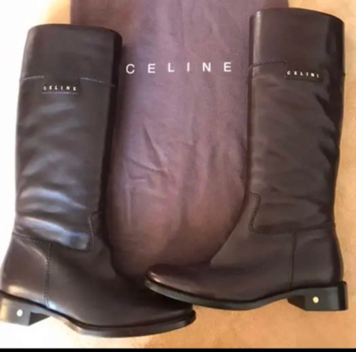 CELINE ロングブーツ（ジョッキーブーツ）レザー