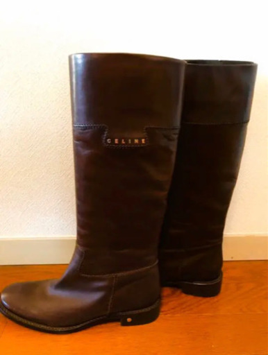 CELINE ロングブーツ（ジョッキーブーツ）レザー