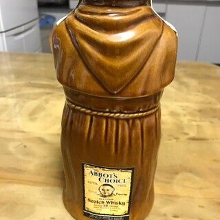 古酒 ABBOT'S CHOICE アボットチョイス Figurine 12年 SCOTCH WHISKY スコッチ ウイスキー 陶器 神父 替え栓 750ml 43% 未開栓 の画像