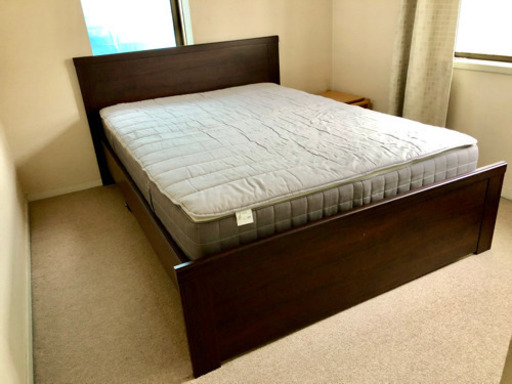 イケア　ダブルベッド　中古