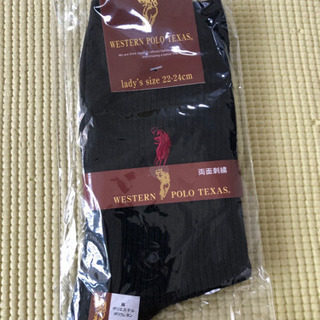 ①レディス靴下黒5足セット(新品)の画像