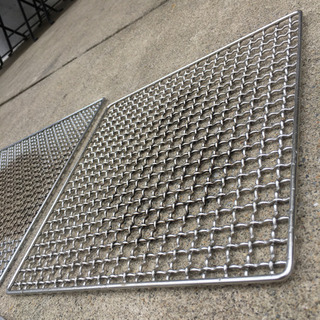 極太ステンレス30cm正確網／太35cm正角網／細28cm丸網 焼き網 BBQコンロ用 七輪用の画像
