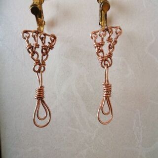 ハンドメイド　イヤリング　オリジナル2　water