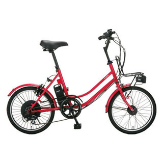 エアロライフ 電動自転車 中古 angee+n レッド