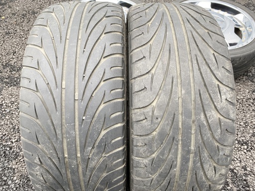 メッキ　ディッシュ　ホイール　18インチ　タイヤ付き　４本　225/40R18　5-114.3　深リム