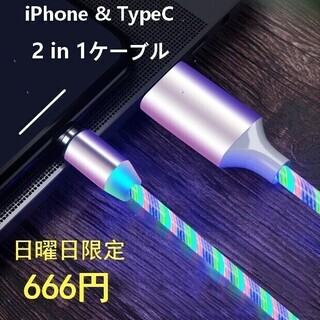 2in1充電器iPhone充電器Type-C充電器 