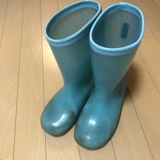 水色の長靴21センチ　レインシューズ