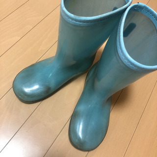 水色の長靴21センチ　レインシューズの画像