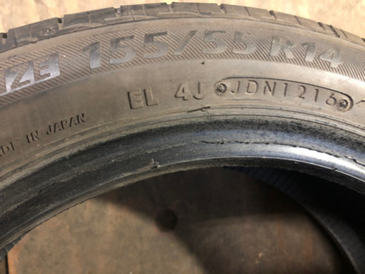155/55R14バリ溝美品　軽自動車に