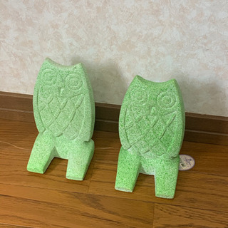 フクロウのブックエンド　値引きします。