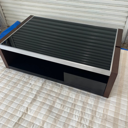 ニトリ　センターテーブル　ダークブラウン　ガラス